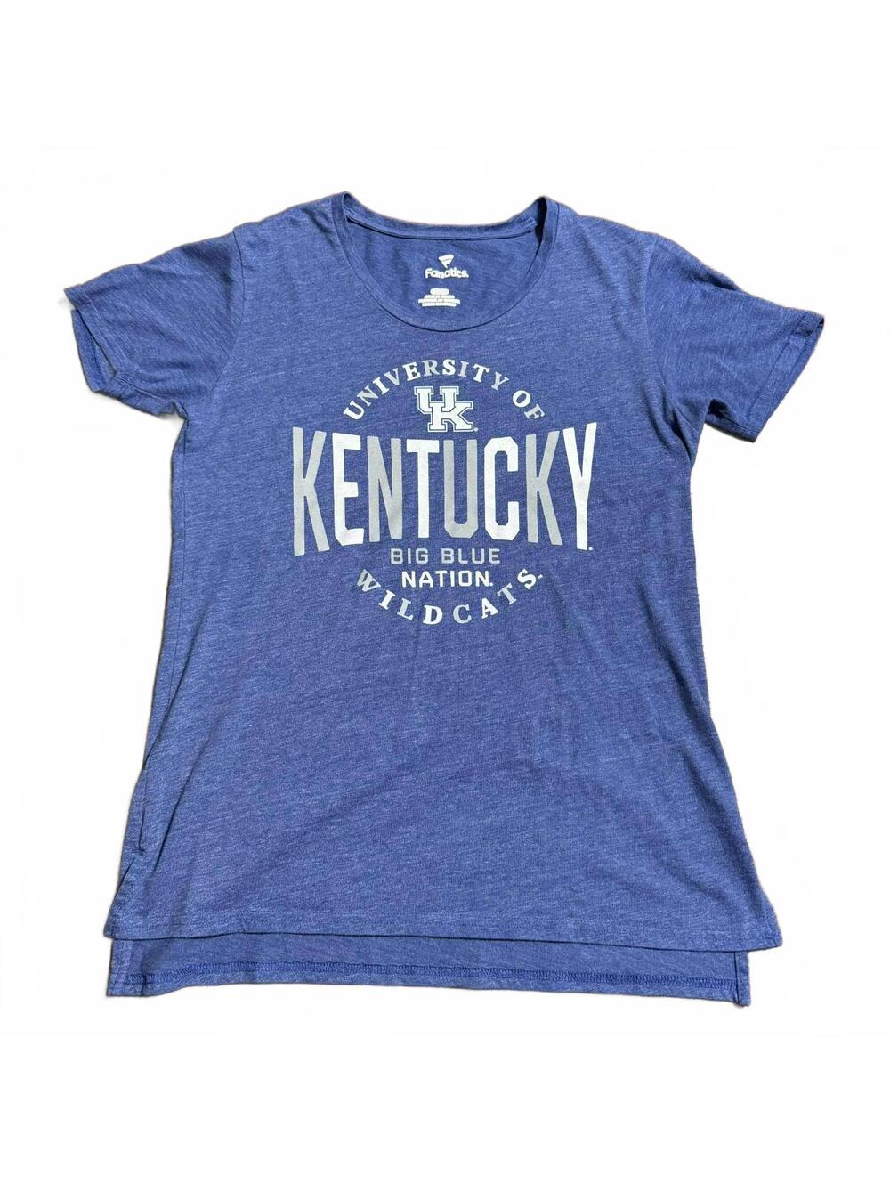 University Of Kentucky Womens Tee Fanatics Blue T Shirt New College NCAA Small